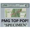 Image 1 : Aruba 100 Florin 2003 Specimen Pick 19s PMG Superb Gem UNC 67 EPQ TOP POP