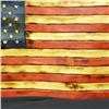 Image 1 : Custom Made Vintage Large Wooden Waving United States Flag