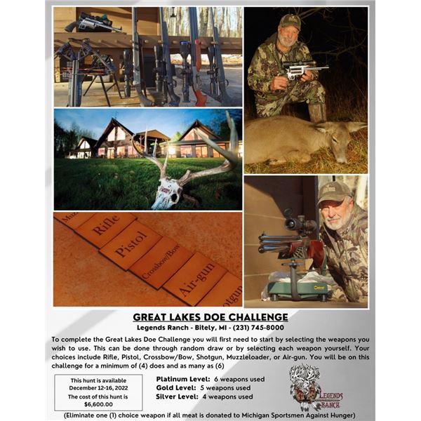 Legends Ranch - Michigan - 4 Days 1 Hunter