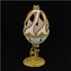 Ornate Gilded Decorated Goose Egg Jewelry Display