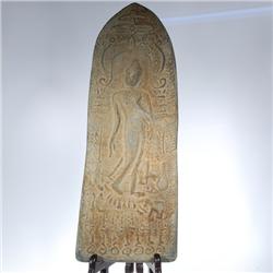 Thai Cast Metal Buddha Temle Wall Plaque