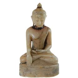 Large Antique White Marble Burma Buddha