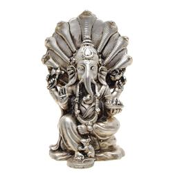 Tibet Nickel Plated Ganesh Under Serpent 