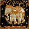 Image 3 : Embroidered/Sequined Dbl Elephant Tapestry