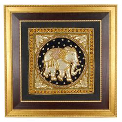 Lg Embroidered/Sequined Elephant Tapestry