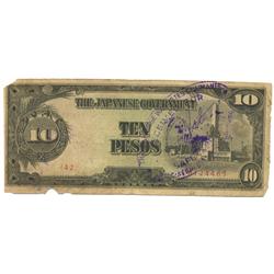 1944 WW2 Japanese Occupation 10 Pesos 