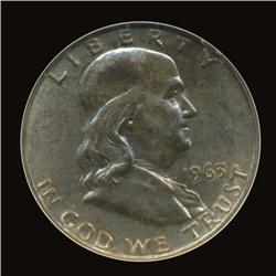 1963D Franklin Half Dollar Coin Unc Gem+