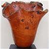 Image 1 : Afzelia Burl Hand Carved Vase