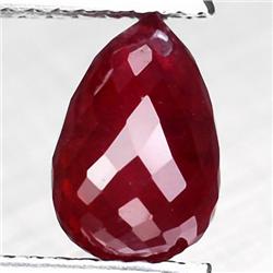 1.5ct. Top Blood Red Madagascar Ruby Briolette RETAIL $850