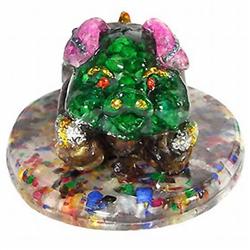 900ct. Fancy Color Sapphire & Topaz Pig Figure Statue RETAIL $1550