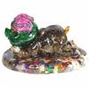 Image 2 : 900ct. Fancy Color Sapphire & Topaz Pig Figure Statue RETAIL $1550