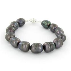 Saltwater Baroque Black Pearl Bracelet