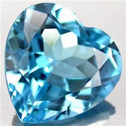 3.6mm Elegant Clean Natural Swiss Blue Topaz Heart FLAWLESS RETAIL $175 (GEM-3745R)