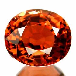 1.72ct. Top Grade Gem AAA Hot Orange RARE Dravite Tourmaline 8X7mm. FLAWLESS RETAIL $1850 (GEM-3832)