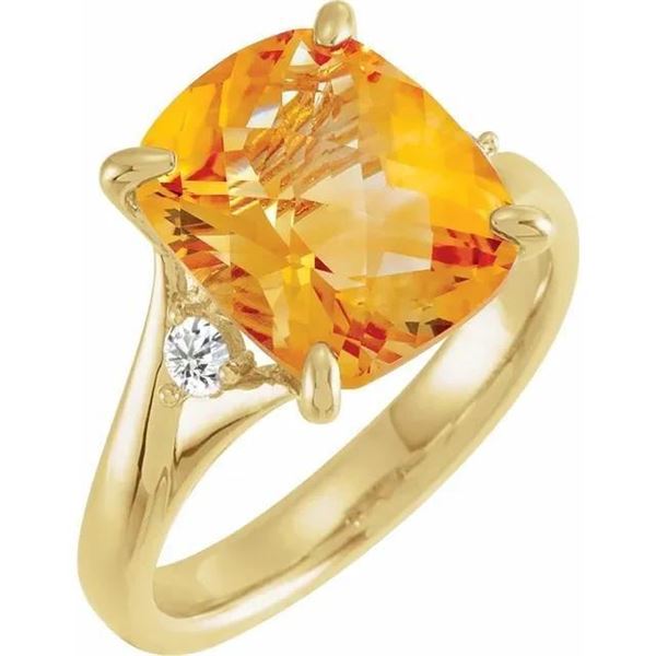 CUSTOM CITRINE AND DIAMOND RING  CUSTOM CITRINE AND DIAMOND RING   CUSTOM CITRINE AND DIAMOND RING