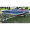 Image 1 : 14 FT ALUM FISHING BOAT W/ MERCURY 30 HP MOTOR & TRAILER & COVER & FISHFINDER