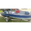 Image 3 : 14 FT ALUM FISHING BOAT W/ MERCURY 30 HP MOTOR & TRAILER & COVER & FISHFINDER