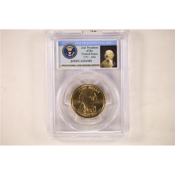2007-D PRESIDENTIAL DOLLAR PCGS MS65 JOHN ADAMS