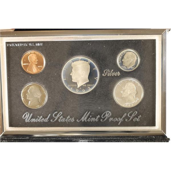 1993 US SILVER PREMIER PROOF SET (WITH BOX)