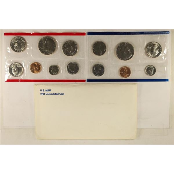 1981 US MINT SET (UNC) P/D/S (WITH ENVELOPE)