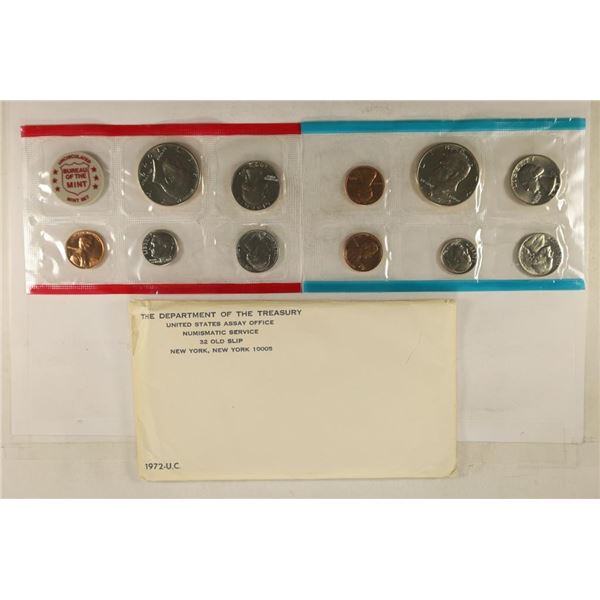 1972 US MINT SET (UNC) P/D/S (WITH ENVELOPE)