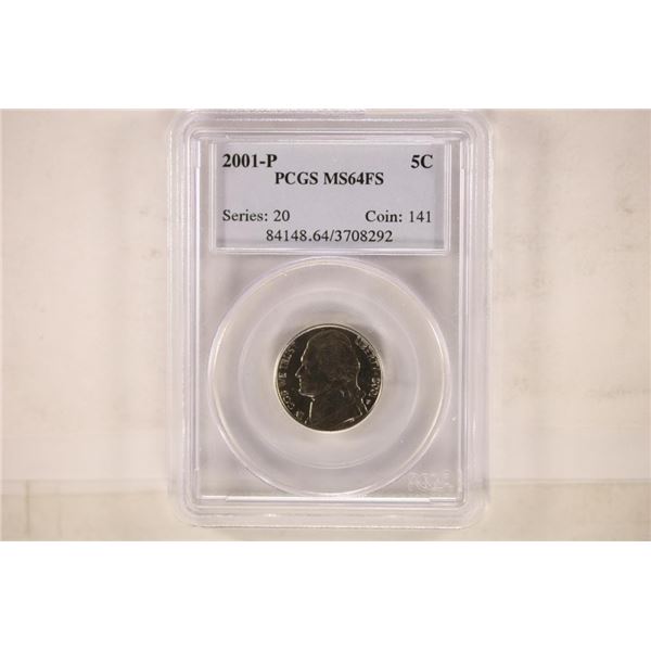 2001-P JEFFERSON NICKEL PCGS MS64FS