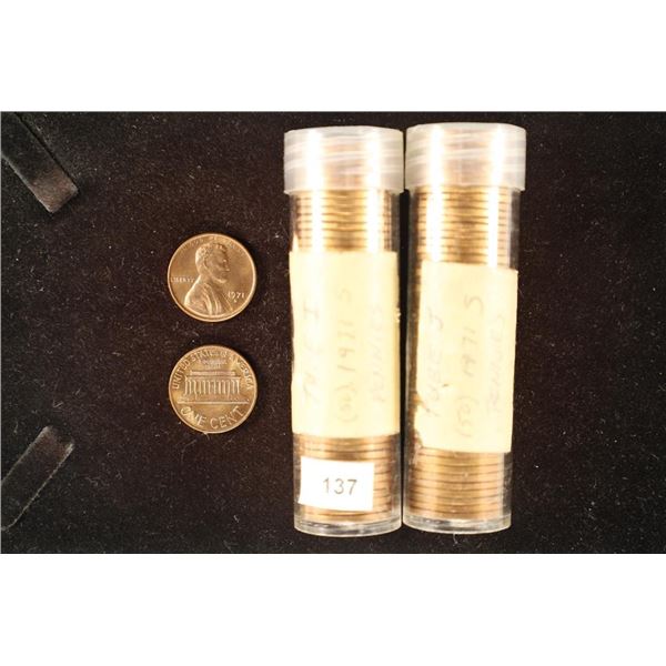 2-50 CENT SOLID DATE ROLLS OF 1971-S LINCOLN