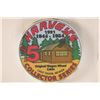 Image 2 : $5 HARVEY'S CASINO CHIP 1991 COLLECTORS SERIES