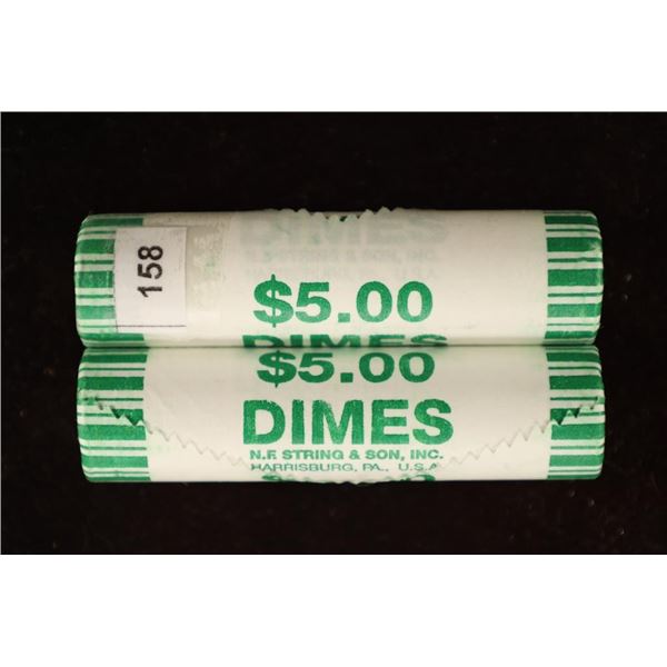 2 ROLLS OF BRILLIANT UNC 2009-D ROOSEVELT DIMES