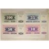 Image 2 : 4-1992 BOSNIA CRISP UNC BILLS: 10 DINARA, 25