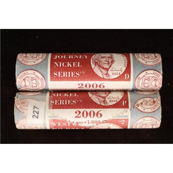 2-2006 $2 ROLLS OF P&D WESTWARD JOURNEY NICKELS