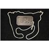 Image 2 : 1 TROY OZ .999 FINE SILVER INGOT WITH SILVER CHAIN
