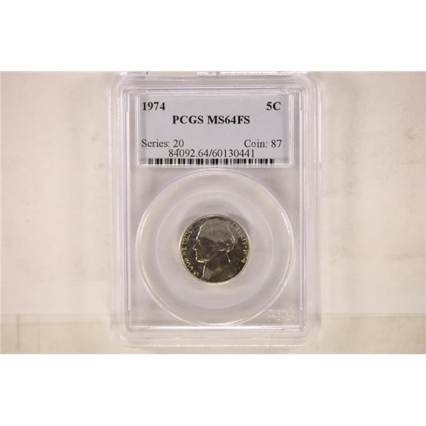 1974 JEFFERSON NICKEL PCGS MS64FS