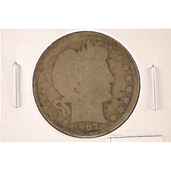 1907-D BARBER HALF DOLLAR