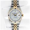 Image 3 : Rolex Men's Two Tone Silver Diamond & Sapphire Datejust Wristwatch