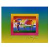 Image 2 : Peter Max "Rainbow Umbrella Man On Blends" Limited Edition Lithograph On Paper