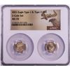 Image 1 : Set of 2021 Type 1 & Type 2 $5 American Gold Eagle Coins NGC MS70