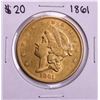 Image 1 : 1861 $20 Liberty Head Double Eagle Gold Coin Civil War Date