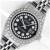 Image 1 : Rolex Ladies Stainless Steel Black Diamond Datejust Wristwatch