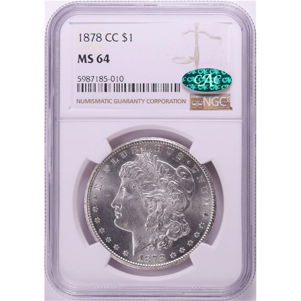 1878-CC $1 Morgan Silver Dollar Coin NGC MS64 CAC