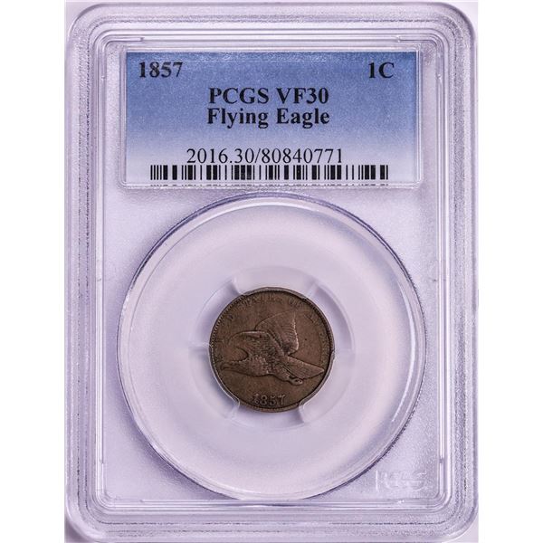 1857 Flying Eagle Cent Coin PCGS VF30
