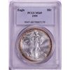 Image 1 : 1999 $1 American Silver Eagle Coin PCGS MS69 Nice Toning