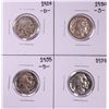 Image 1 : Lot of (4) Mixed Date Buffalo Nickel Coins