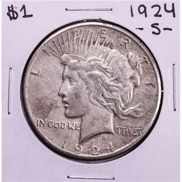 1924-S $1 Peace Silver Dollar Coin
