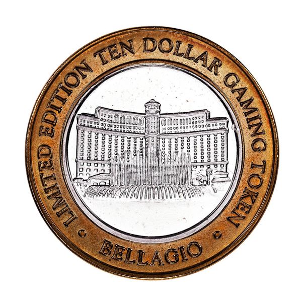 .999 Silver Bellagio Las Vegas, Nevada $10 Casino Limited Edition Gaming Token