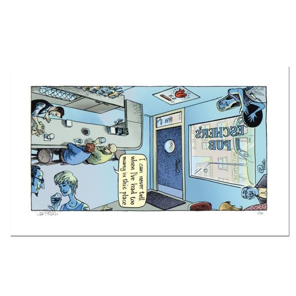 Bizarro! "Escher's Pub" Numbered Limited Edition Giclee On Paper By Dan Piraro