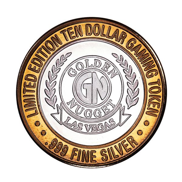 .999 Silver Golden Nugget Las Vegas $10 Casino Limited Edition Gaming Token