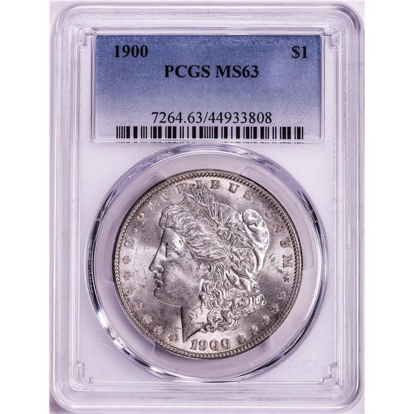 1900 $1 Morgan Silver Dollar Coin PCGS MS63