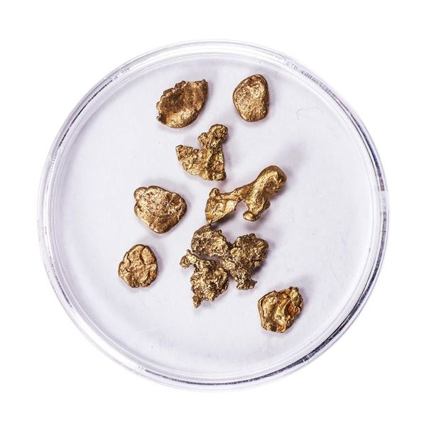 Lot of Gold Nuggets 3.44 Grams Total Weight