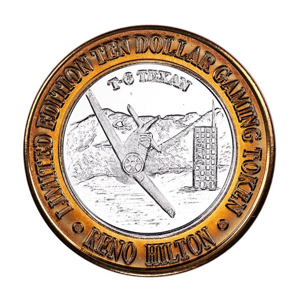 .999 Silver Reno Hilton Nevada $10 Casino Limited Edition Gaming Token